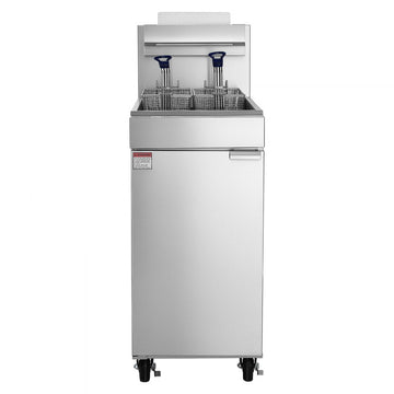 Vevor Deep Fryer Commercial Propane 90,000 BTU 40 lbs Floor-Standing with 2 Baskets New