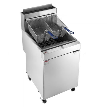 Vevor Deep Fryer Commercial Propane 80 lbs Floor Standing Stainless Steel with 2 Baskets New