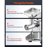 Vevor Meat Grinder Commercial Electric #22 13 lbs/min Stainless Steel Sausage Maker New