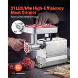 Vevor Meat Grinder Commercial #32 Electric Meat Mincer 21 lbs/Min Stainless Steel New