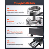 Vevor Meat Grinder Commercial Electric #32 21 lbs/Min Stainless Steel Sausage Maker New