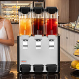 Vevor Beverage Dispenser Commercial 3-Tank 10 L Stainless Steel Juice Drink Machine New