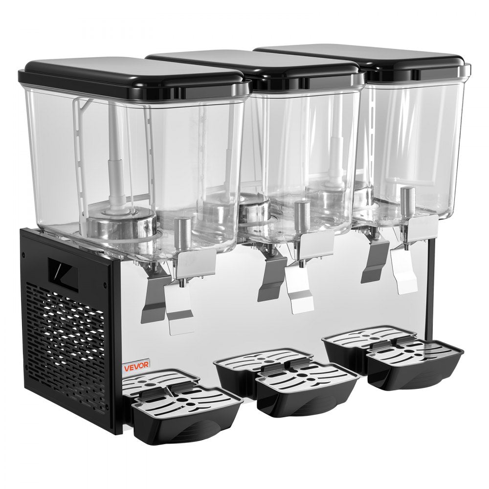 Vevor Commercial Beverage Dispenser 3 x 18L Cold Drink Machine New
