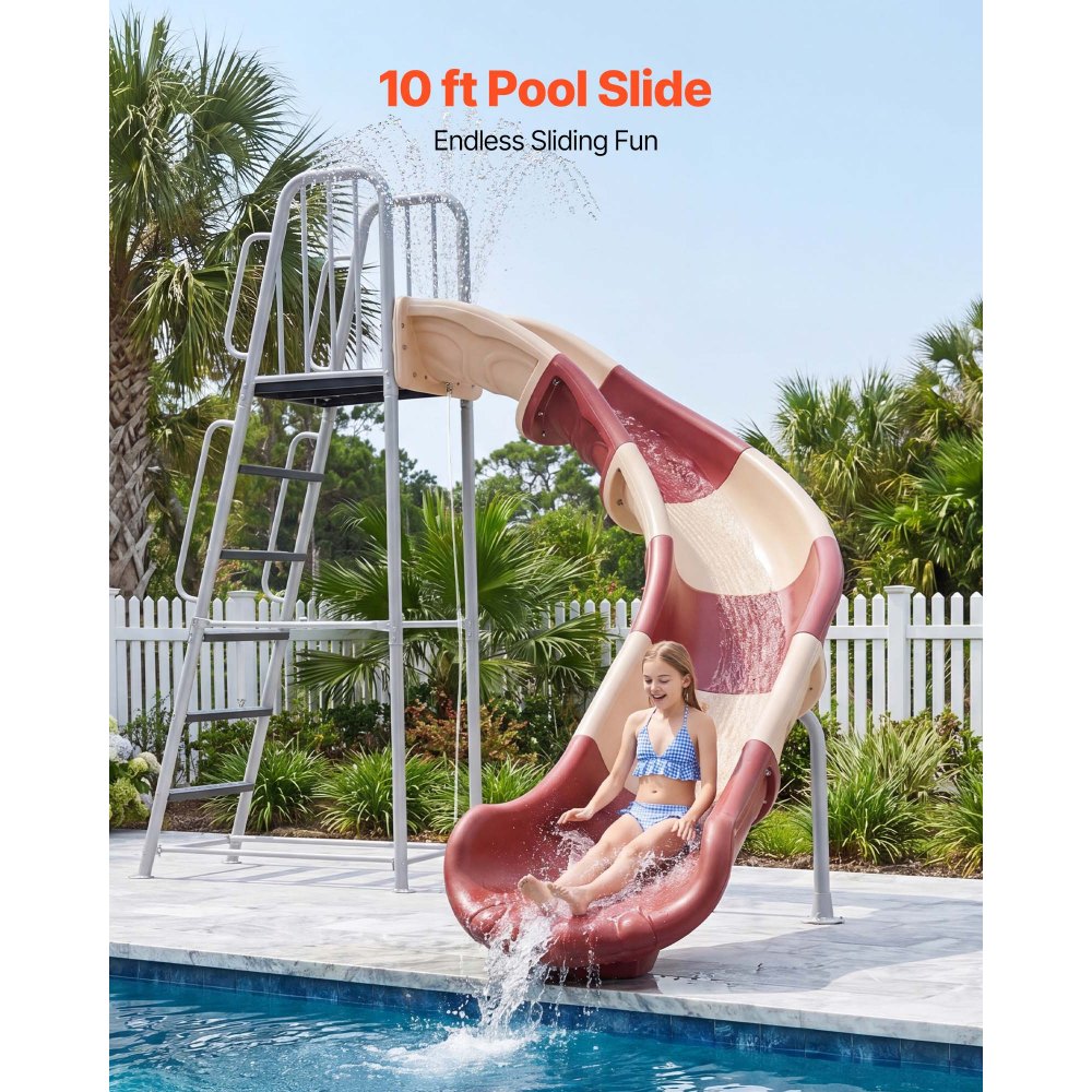 Vevor Water Slide 11.5' Outdoor Waterslide with Adjustable Sprinkler and Ladder New