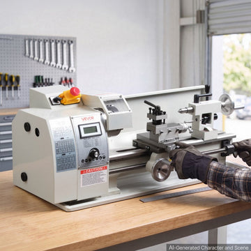 Vevor Metal Lathe 8 x 16" Variable Speed Benchtop Lathe Machine New