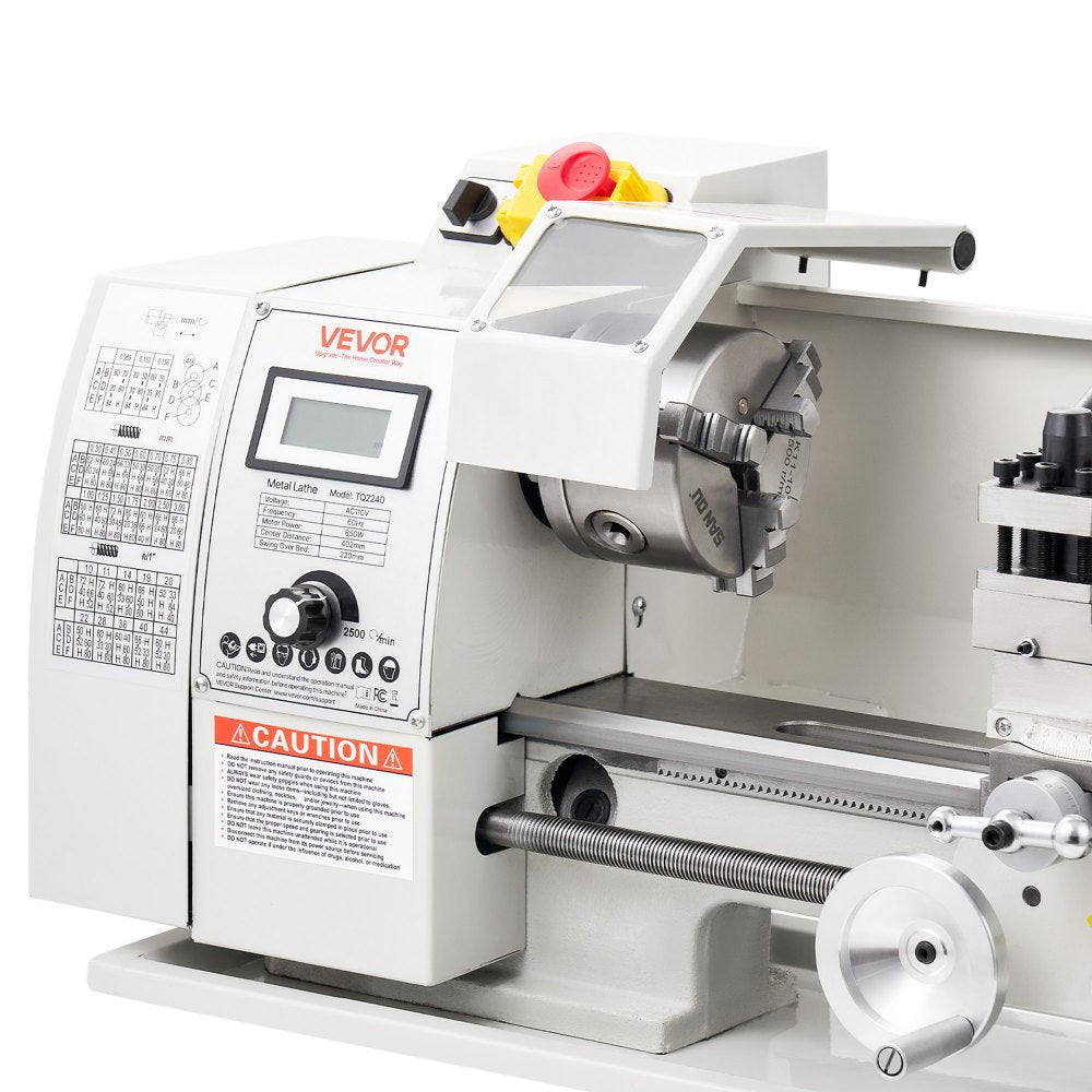 Vevor Metal Lathe 8 x 16" Variable Speed Benchtop Lathe Machine New