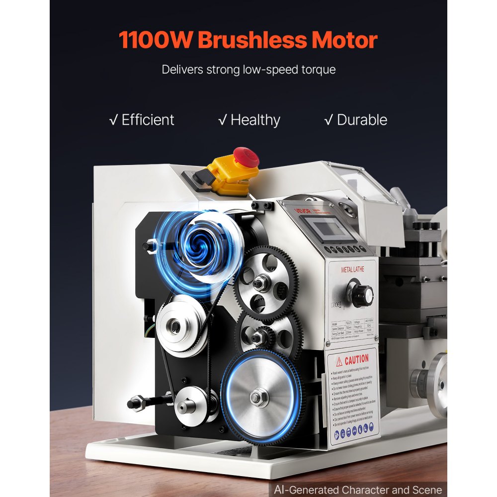 Vevor Metal Lathe 8.7" x 30" 1100W Variable Speed Benchtop Machine New