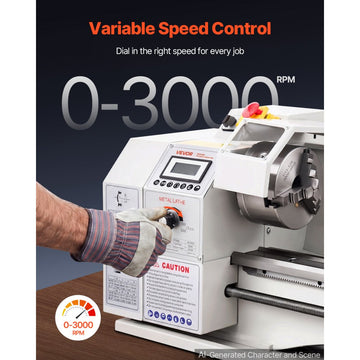 Vevor Metal Lathe 8.7" x 30" 1100W Variable Speed Benchtop Machine New