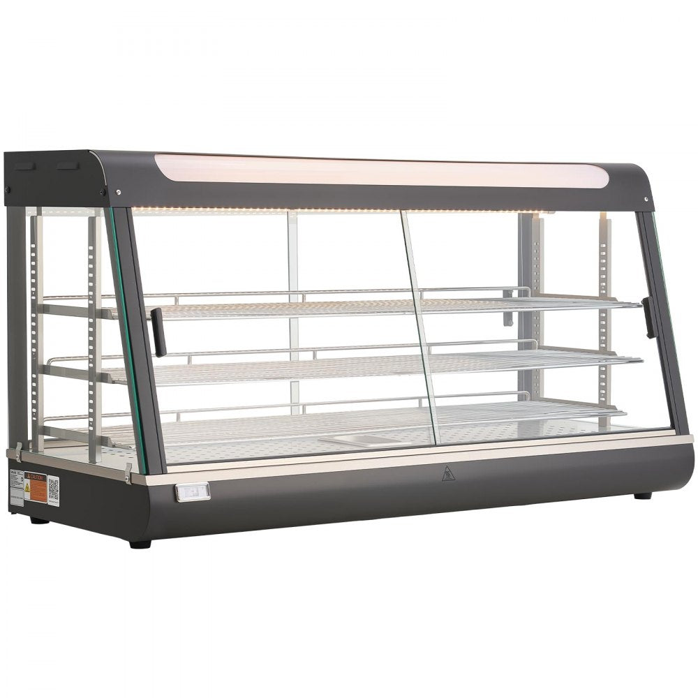Vevor Food Warmer Display 3-Tier Commercial 48" 190 Qt Countertop Merchandiser New