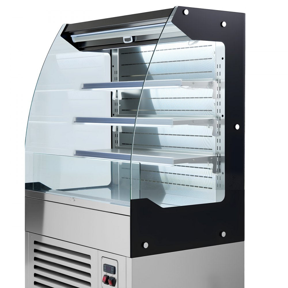 Vevor Open Air Merchandiser 5.4 cu. ft. 3-Tier Commercial Refrigerator Display Cooler New