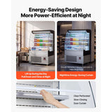 Vevor Open Air Merchandiser 5.4 cu. ft. 3-Tier Commercial Refrigerator Display Cooler New