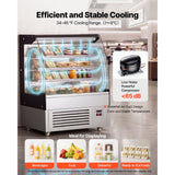 Vevor Open Air Merchandiser 7.5 cu. ft. 3-Tier Commercial Refrigerator Display Cooler New