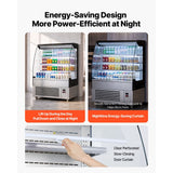 Vevor Open Air Merchandiser 7.5 cu. ft. 3-Tier Commercial Refrigerator Display Cooler New