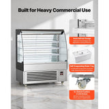 Vevor Open Air Merchandiser 7.5 cu. ft. 3-Tier Commercial Refrigerator Display Cooler New