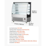 Vevor Open Air Merchandiser 7.5 cu. ft. 3-Tier Commercial Refrigerator Display Cooler New