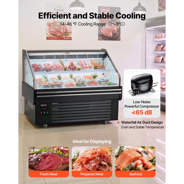 Vevor Open Air Merchandiser 4.6 cu. ft. Commercial Refrigerator Display Cooler New