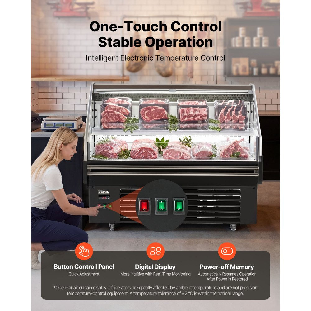 Vevor Open Air Merchandiser 4.6 cu. ft. Commercial Refrigerator Display Cooler New