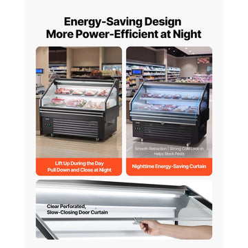 Vevor Open Air Merchandiser 4.6 cu. ft. Commercial Refrigerator Display Cooler New