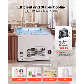 Vevor Open Air Merchandiser 3.1 cu. ft. Commercial Refrigerator Display Cooler New