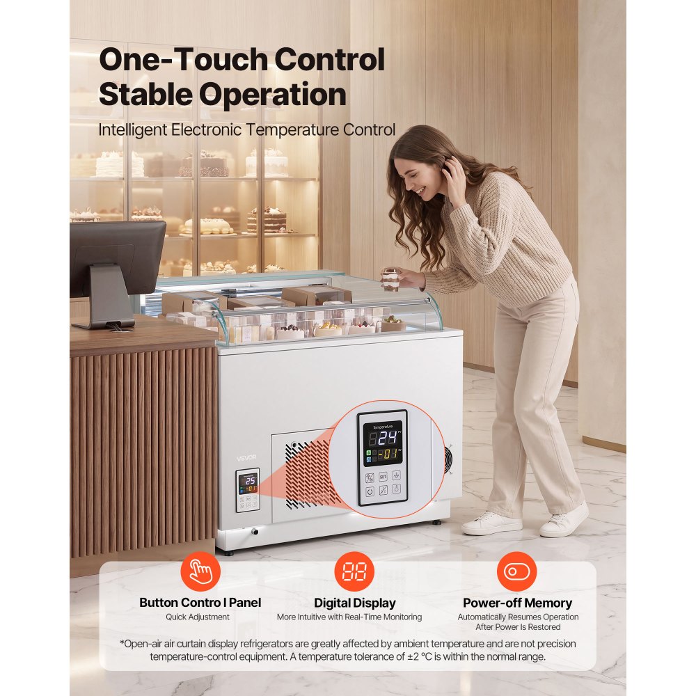 Vevor Open Air Merchandiser 3.1 cu. ft. Commercial Refrigerator Display Cooler New