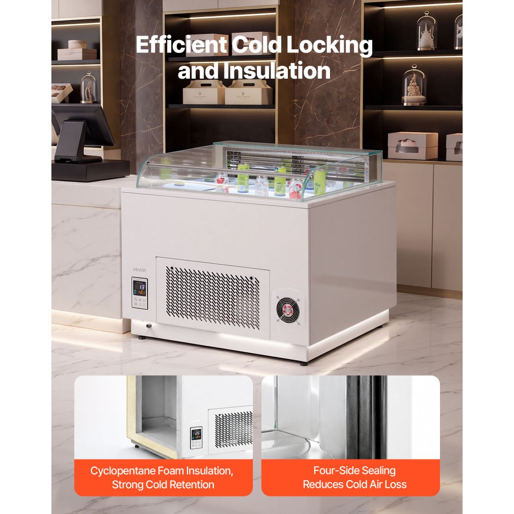 Vevor Open Air Merchandiser 3.1 cu. ft. Commercial Refrigerator Display Cooler New