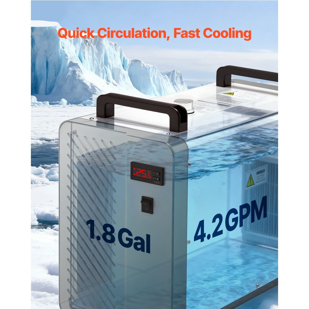Vevor Industrial Water Chiller 5460 BTU/h Laser Cooler Cooling System New