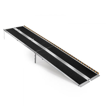 Vevor Wheelchair Ramp 10' Folding Non-Slip Aluminum Portable Threshold Ramp New