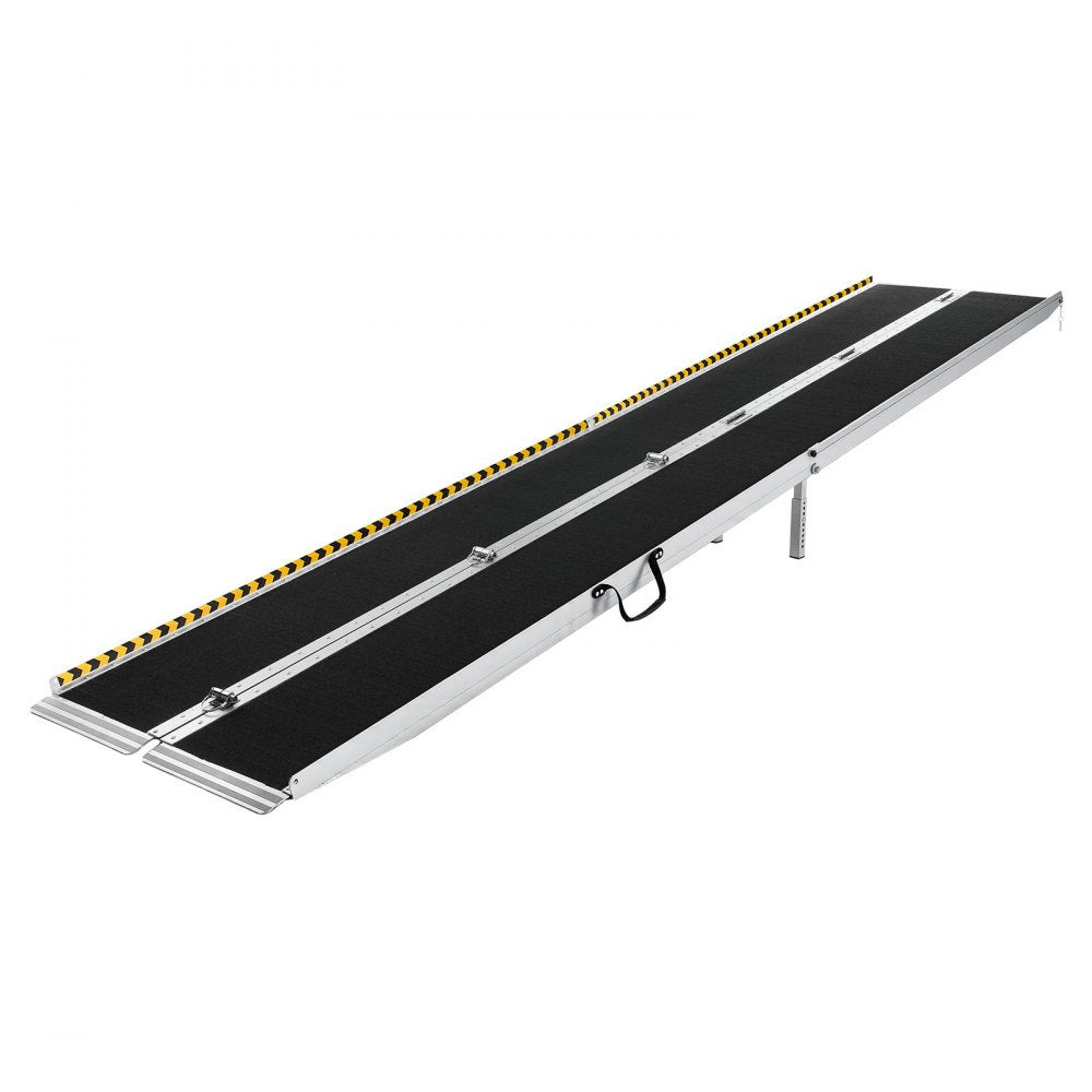 Vevor Wheelchair Ramp 12' Folding Non-Slip Aluminum Portable Threshold Ramp New