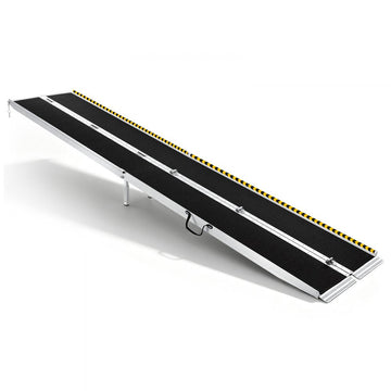 Vevor Wheelchair Ramp 12' Folding Non-Slip Aluminum Portable Threshold Ramp New