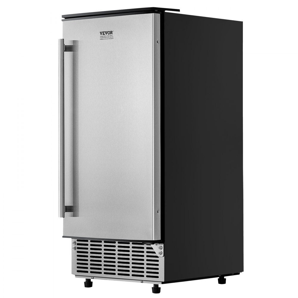 Vevor Ice Maker Undercounter Built-In 80 lbs/Day Reversible Door Stainless Steel New