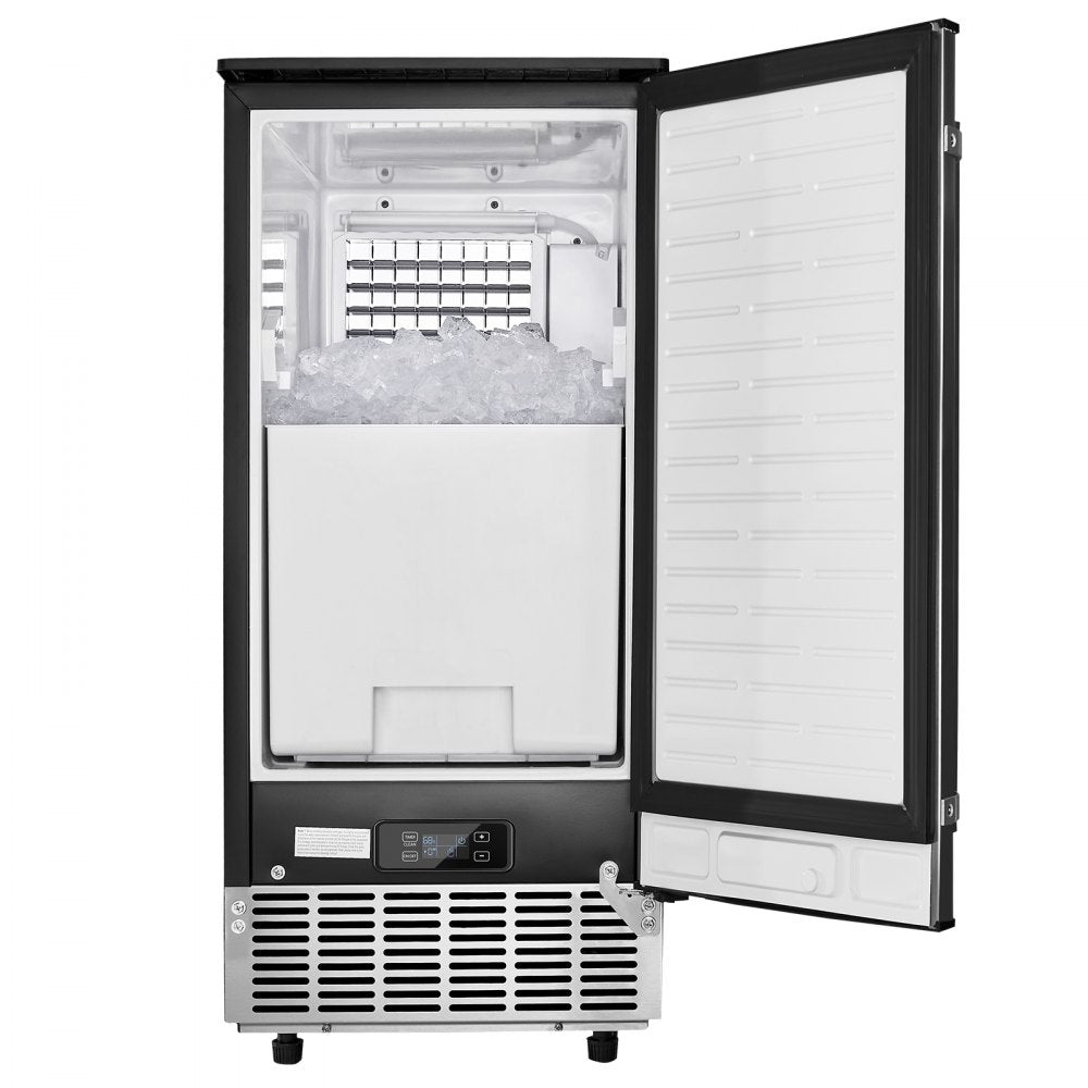 Vevor Ice Maker Undercounter Built-In 80 lbs/Day Reversible Door Stainless Steel New