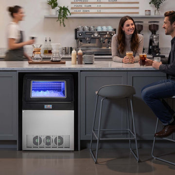Vevor Ice Maker Commercial Freestanding 265 lbs/24h 85 lbs Storage Stainless Steel New
