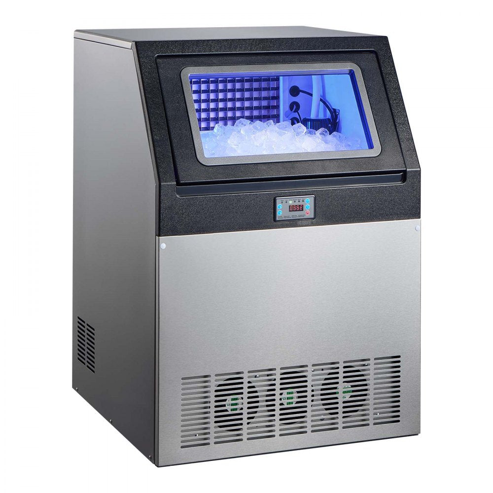 Vevor Ice Maker Commercial 360 lbs/24h Freestanding Under Counter Stainless Steel with Pump New