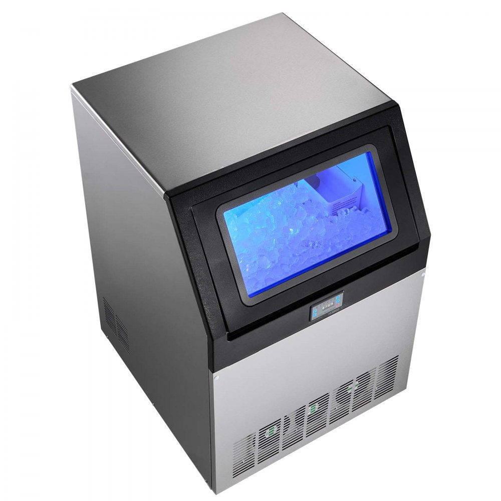 Vevor Ice Maker Commercial Freestanding 440 lbs/24h 85 lbs Storage with Pump Stainless Steel New