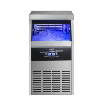 Vevor Ice Maker Commercial Freestanding Under-Counter Stainless Steel 160 lbs/24h with Pump New