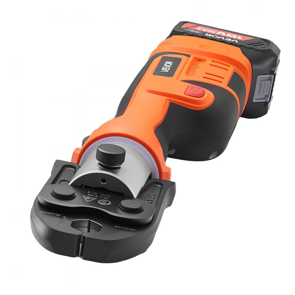 Vevor Press Tool 18V Electric Pipe Crimping Tool with 6 VUS Jaws New