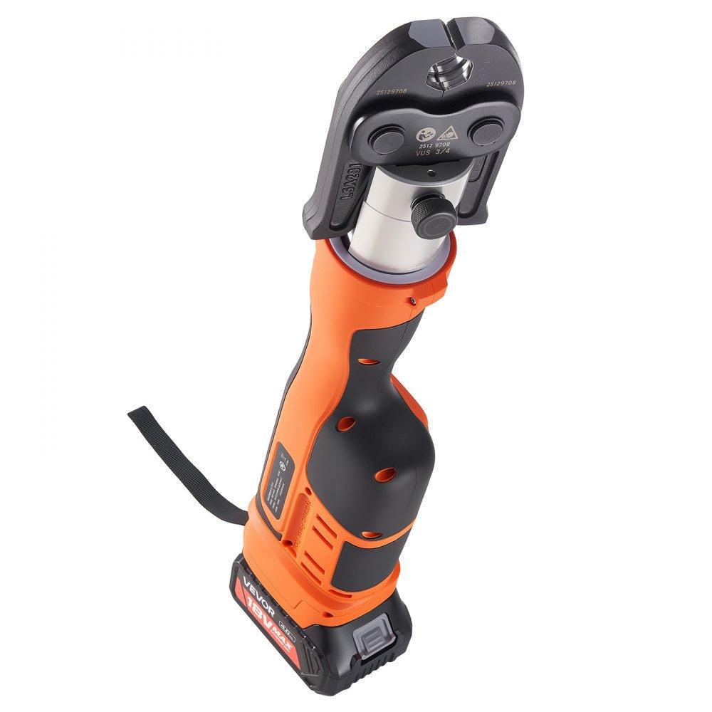 Vevor Press Tool 18V Electric Pipe Crimping Tool with 6 VUS Jaws New