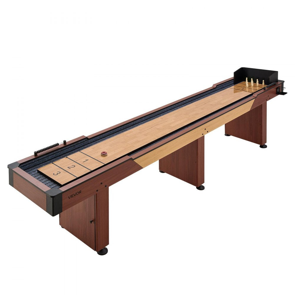 Vevor Shuffleboard Table 12' 2-in-1 Bowling Combo Set New
