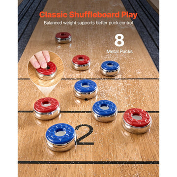 Vevor Shuffleboard Table 9' Scratch-Resistant Game Room Set New