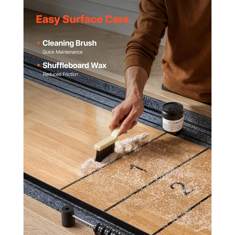 Vevor Shuffleboard Table 9' Scratch-Resistant Game Room Set New