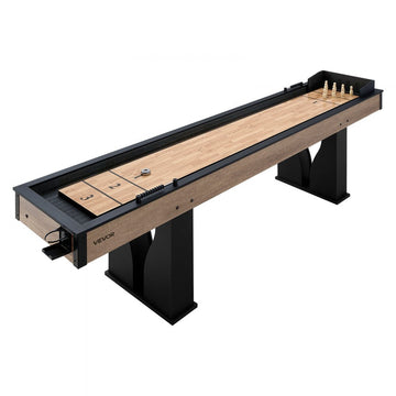 Vevor Shuffleboard Table 9' LED 2-in-1 Bowling Combo Set New