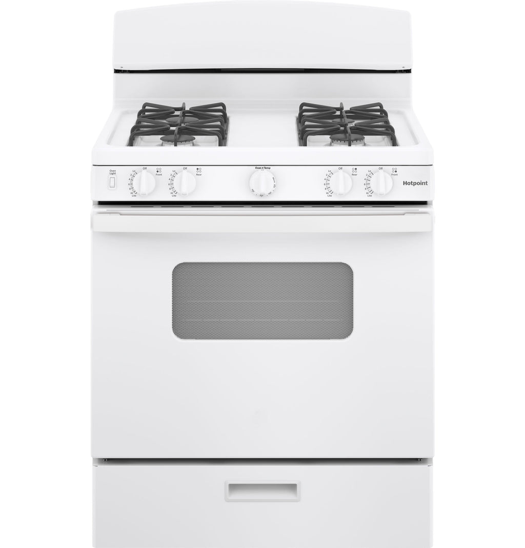 Hotpoint® 30" Free-Standing Front Control Gas Range