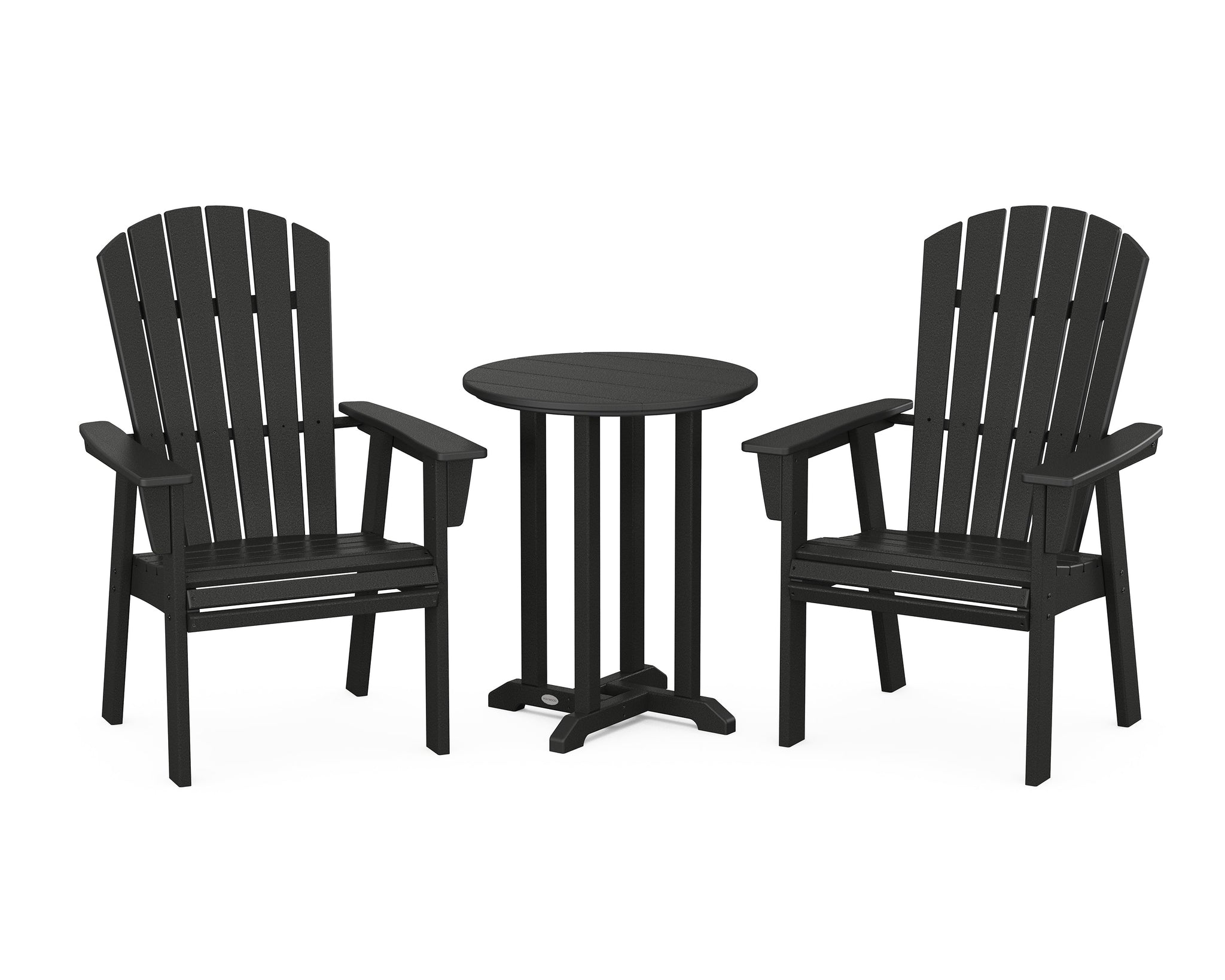 Nautical Adirondack 3-Piece Round Bistro Dining Set