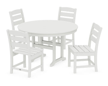 Lakeside 5-Piece Round Farmhouse Side Chair Dining Set