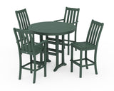 Vineyard 5-Piece Nautical Trestle Bar Set