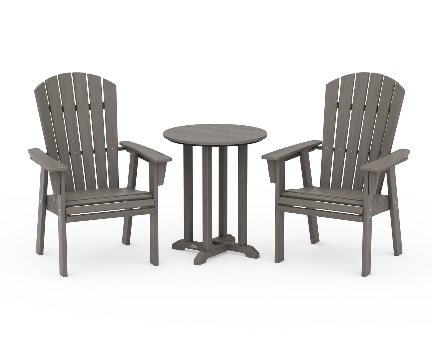 Nautical Adirondack 3-Piece Round Bistro Dining Set