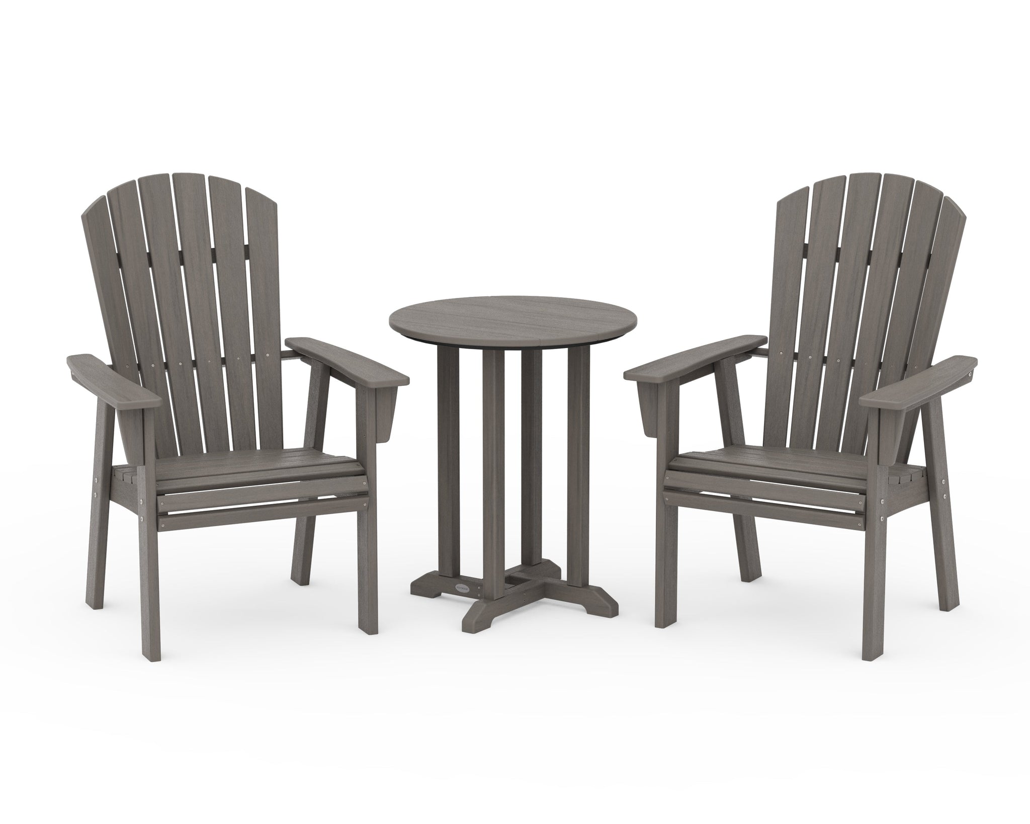 Nautical Adirondack 3-Piece Round Bistro Dining Set