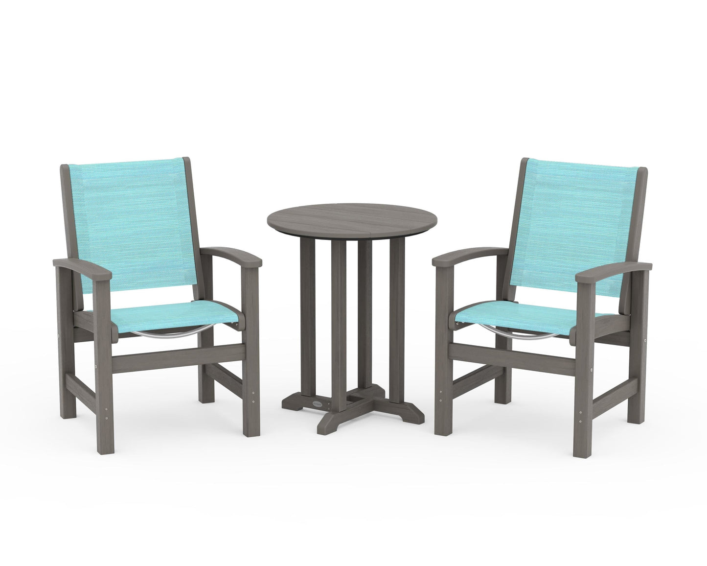 Coastal 3-Piece Round Bistro Dining Set