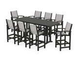 Coastal 9-Piece Bar Set with Trestle Legs