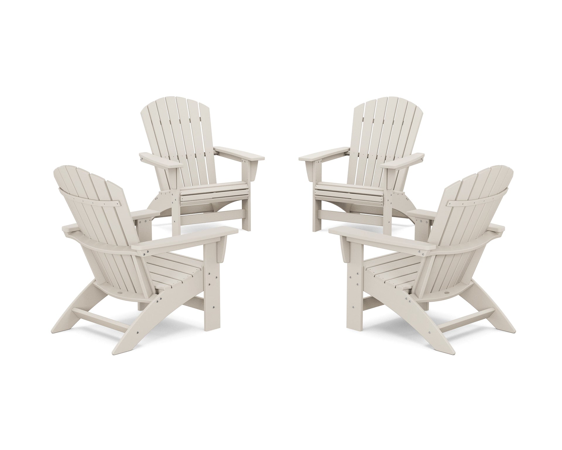 4-Piece Nautical Grand Adirondack Chair Conversation Set
